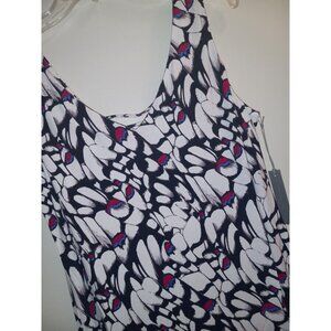 Sun Dress Tart Collections Flowy Print V-Neck Sleeveless Dress Large New